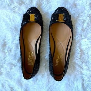 Salvatore Ferragamo Vara sequin “Dorothy” flats